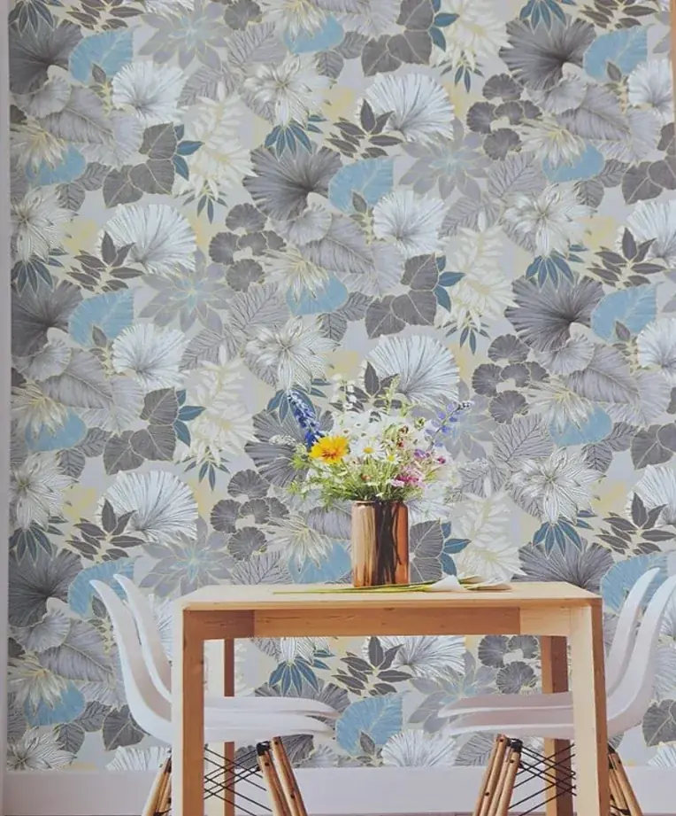 Floral wallpaper design sample — Tridant Wallpaper