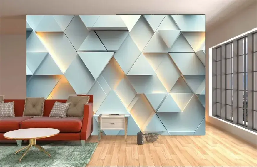 Geometric 3D Light wallpaper design by Tridant Wallpaper in Greater Noida West