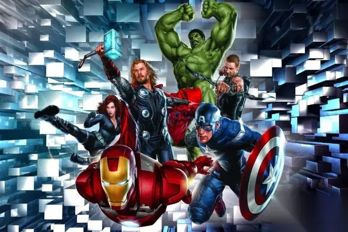 Avengers Hero Wall wallpaper design by Tridant Wallpaper in Greater Noida West